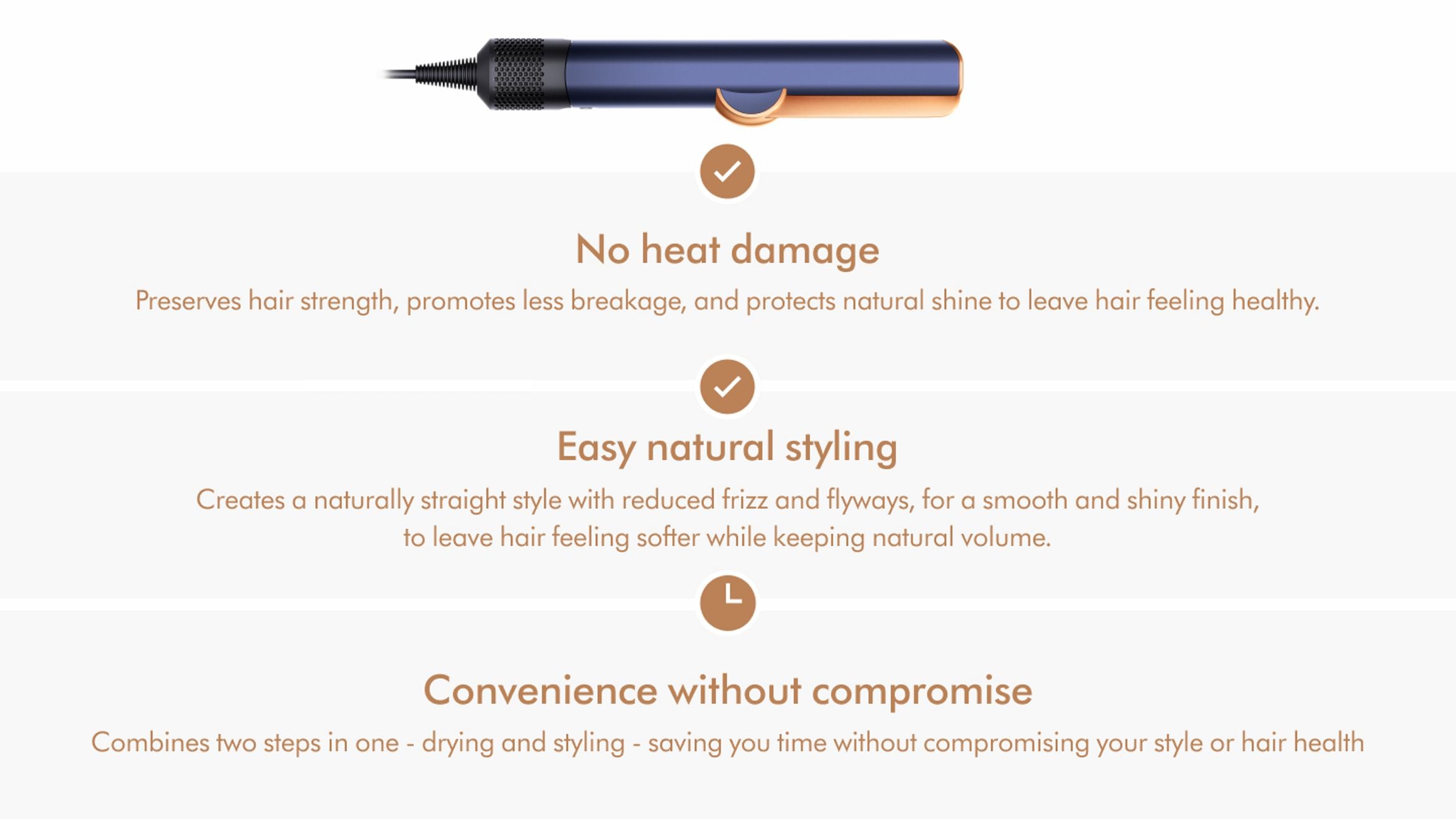 Dyson Airstrait™ straightener (Prussian Blue/Rich Copper)