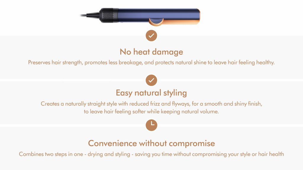 Dyson Airstrait™ dryer and straightener (Prussian Blue/Rich Copper)