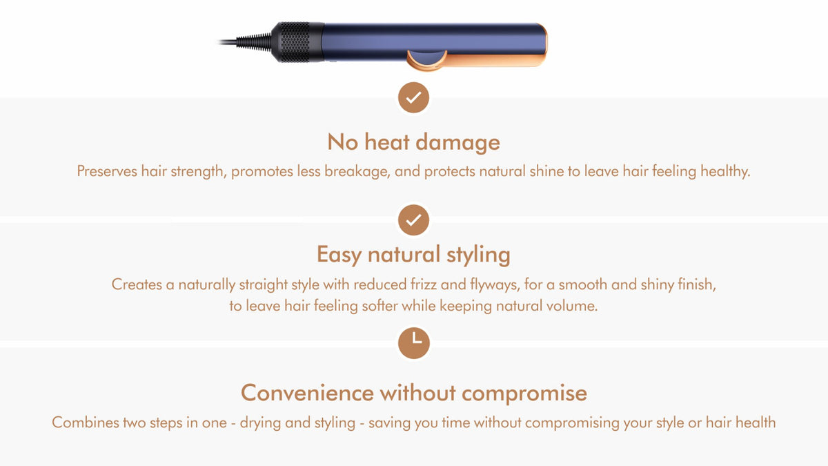 Dyson Airstrait™ dryer and straightener (Prussian Blue/Rich Copper)