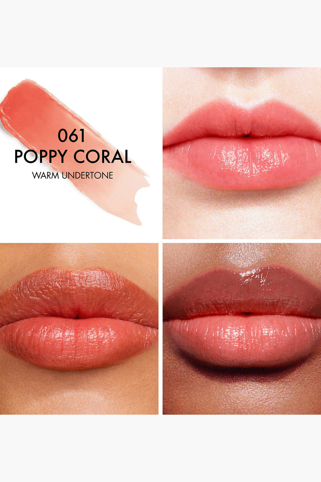 Addict Lip Glow Balm unbox 061 Poppy Coral (Warm Undertone)